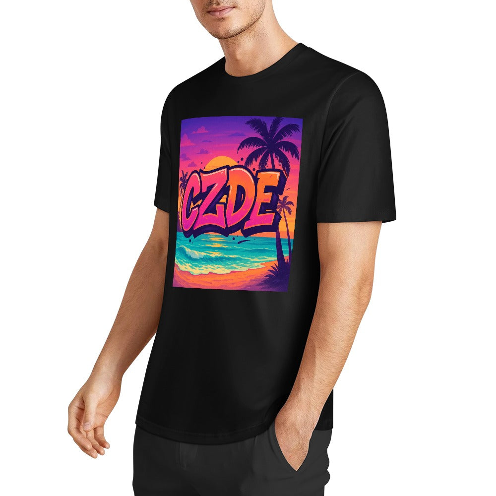 CZDE Sunset Street Tee – Urban Heat Meets Island Vibes