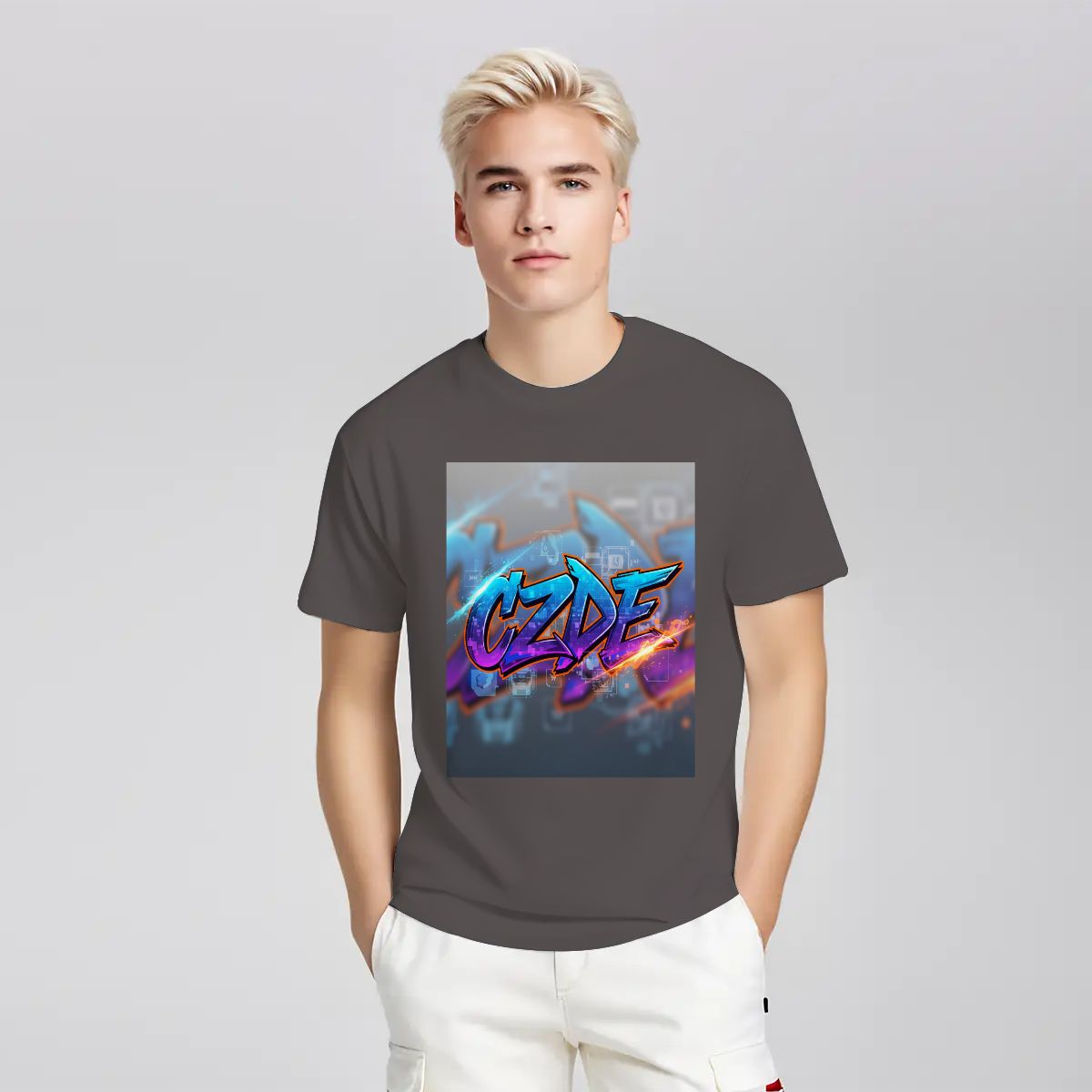 "CZDE Digital Blaze Tee – Urban Graffiti Meets Tech Vibes | Exclusive Street Drop"