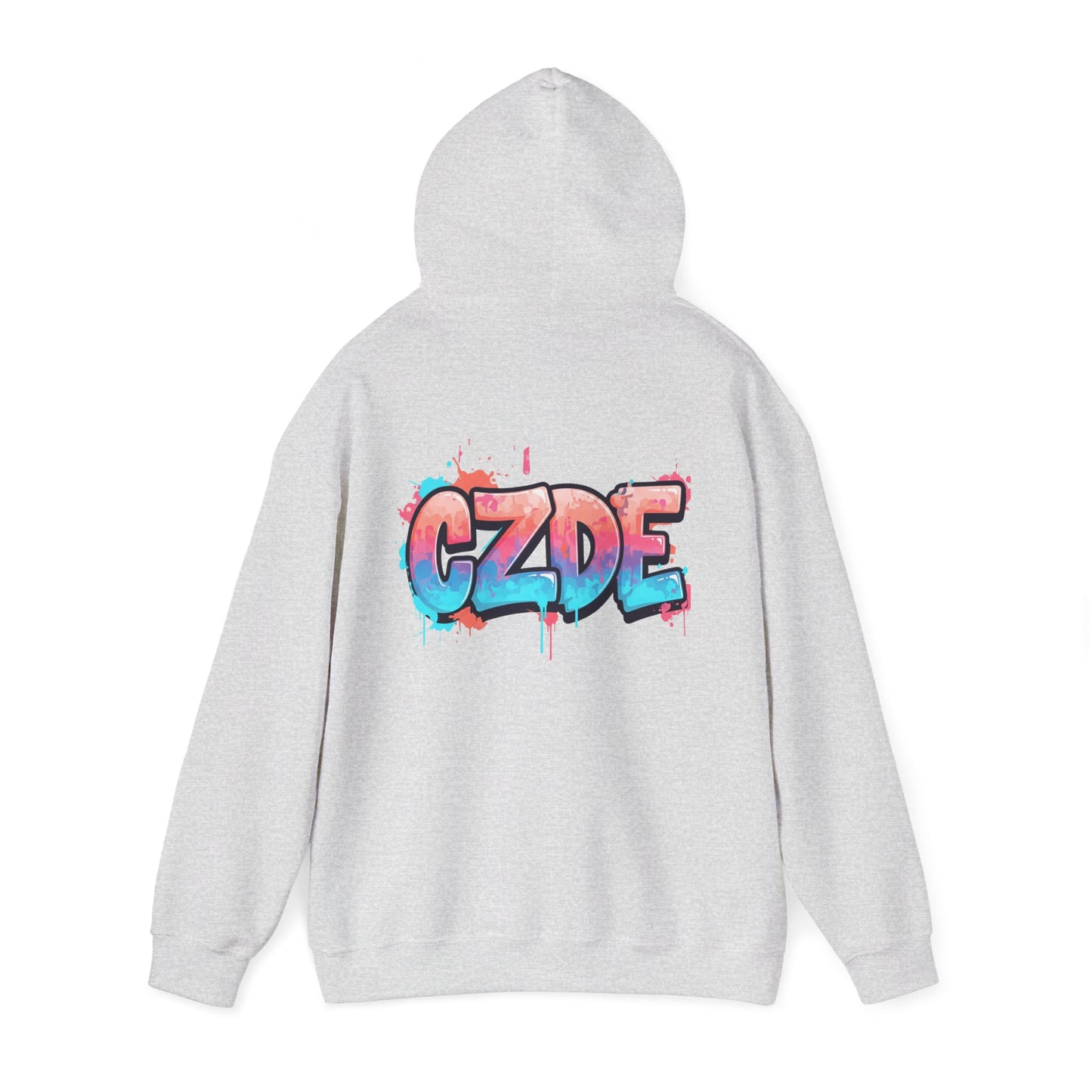 CZDE White Hoodie – Graffiti Streetwear Style
