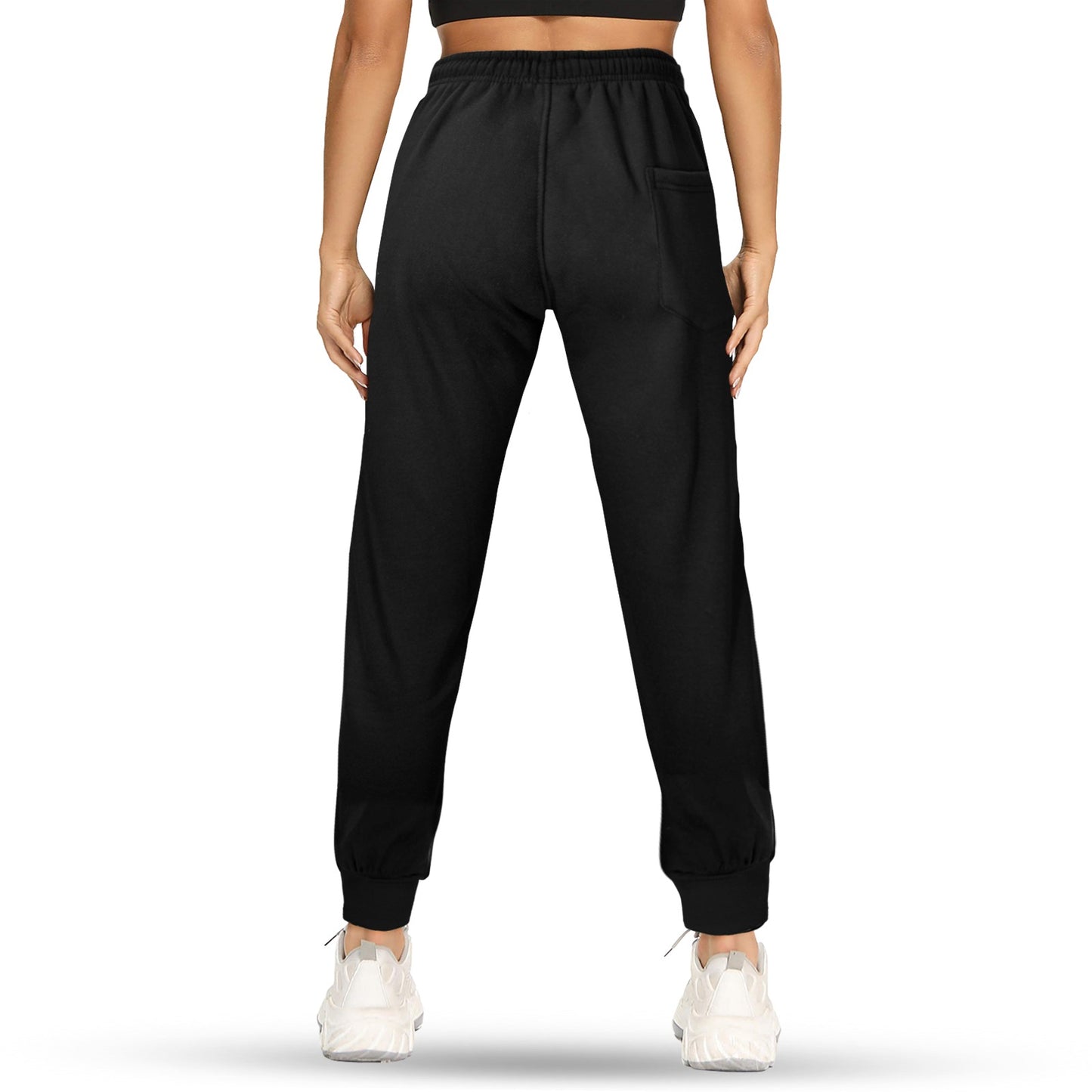 CZDE Women’s Black Joggers with Graffiti Print
