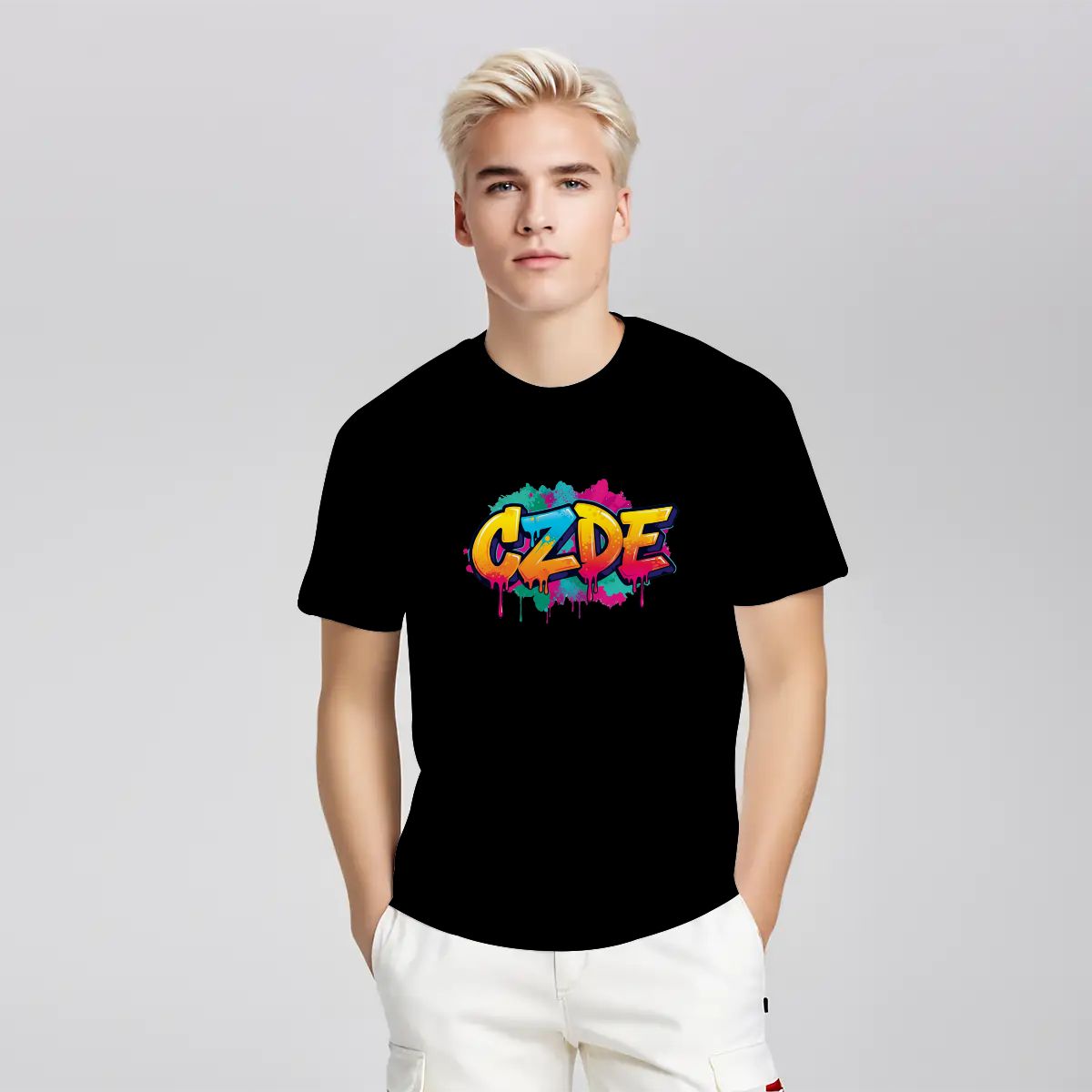 CZDE Color Splash Unisex T-Shirt – Street Art Style Tee