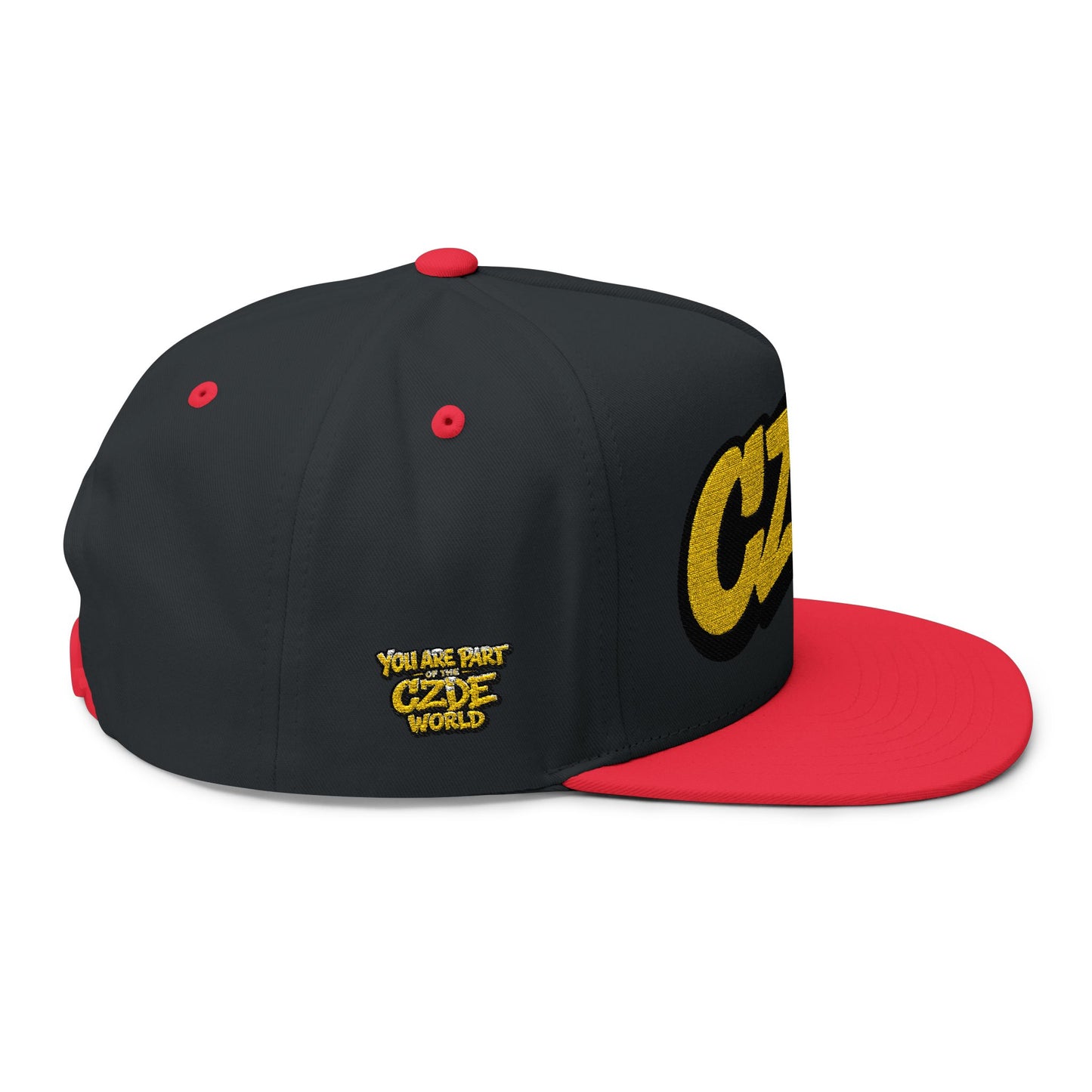 Embroidered 'CZDE' Flat Bill Cap – Bold Streetwear Snapback