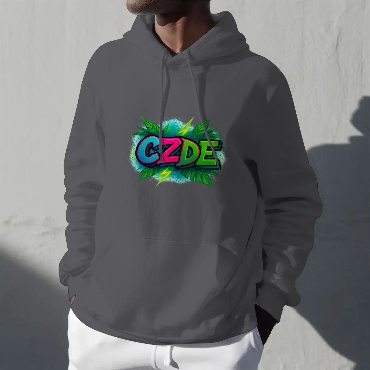 CZDE Tropical Graffiti Hoodie – Bold Urban Streetwear Vibes