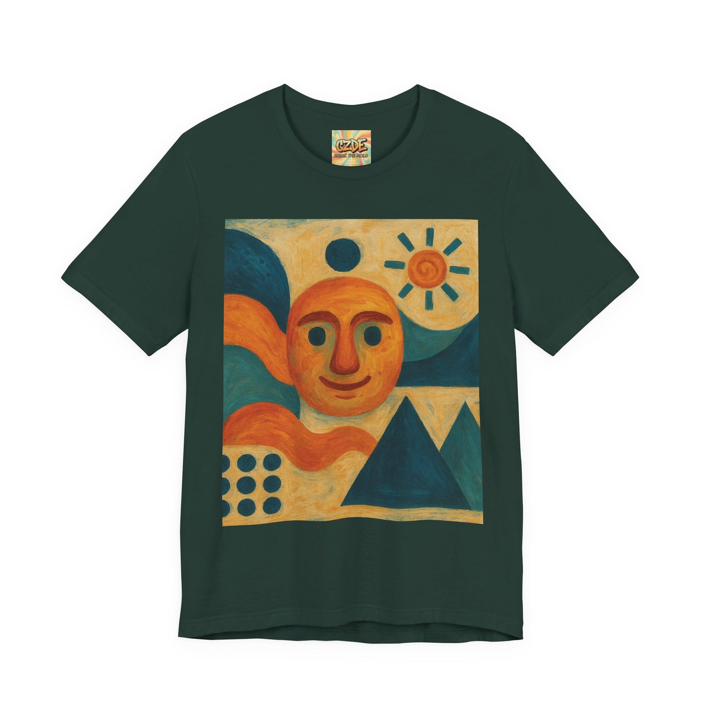 CZDE Abstract Art Graphic T-Shirt – Unisex Streetwear Tee