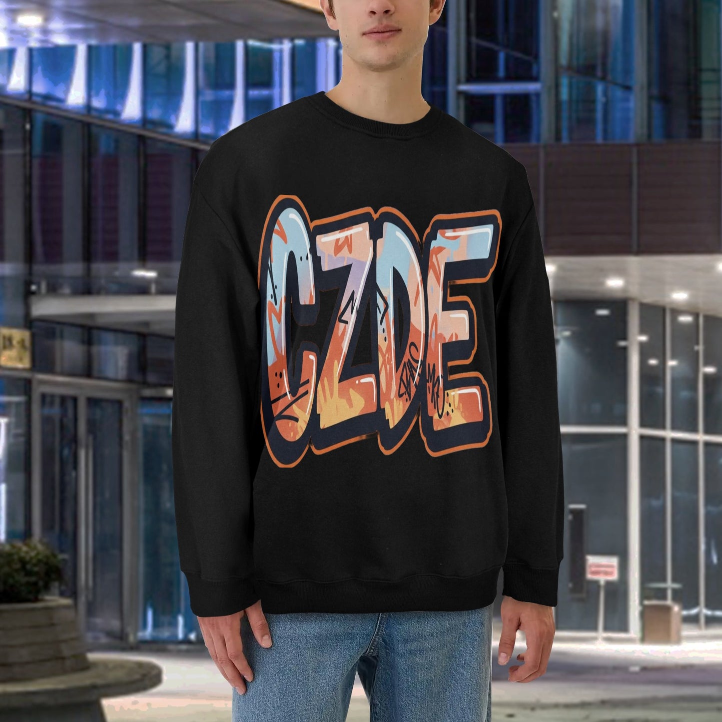 CZDE Graffiti Sweatshirt – Urban Streetwear Pullover for Casual Style