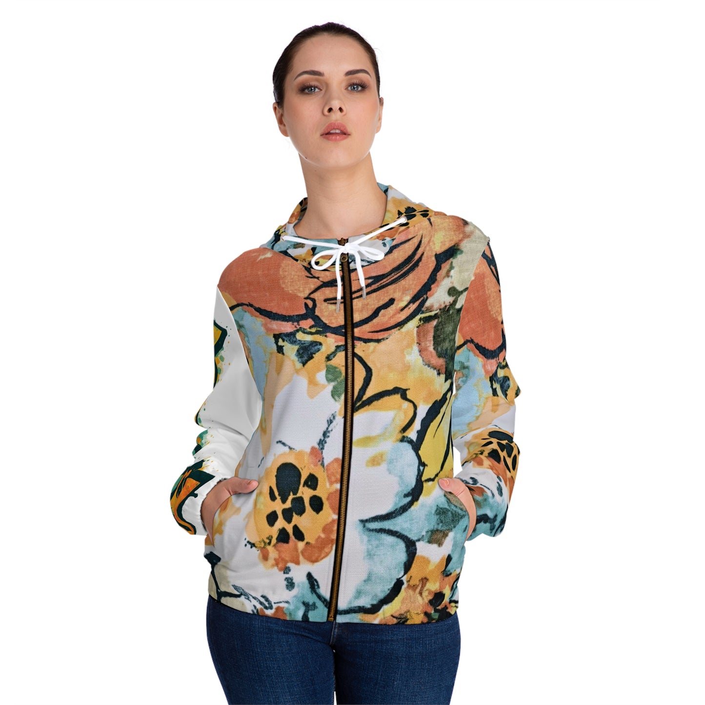 Boho Full-Zip Hoodie for Women - CZDE Design