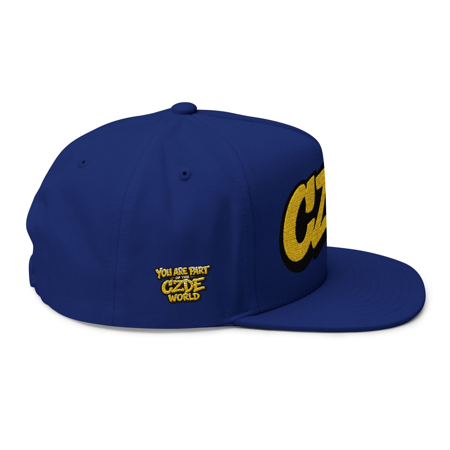 Embroidered 'CZDE' Flat Bill Cap – Bold Streetwear Snapback