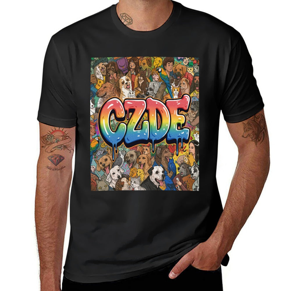 CZDE Graffiti Pet Portrait T-Shirt – Made to Stand Out & Connect