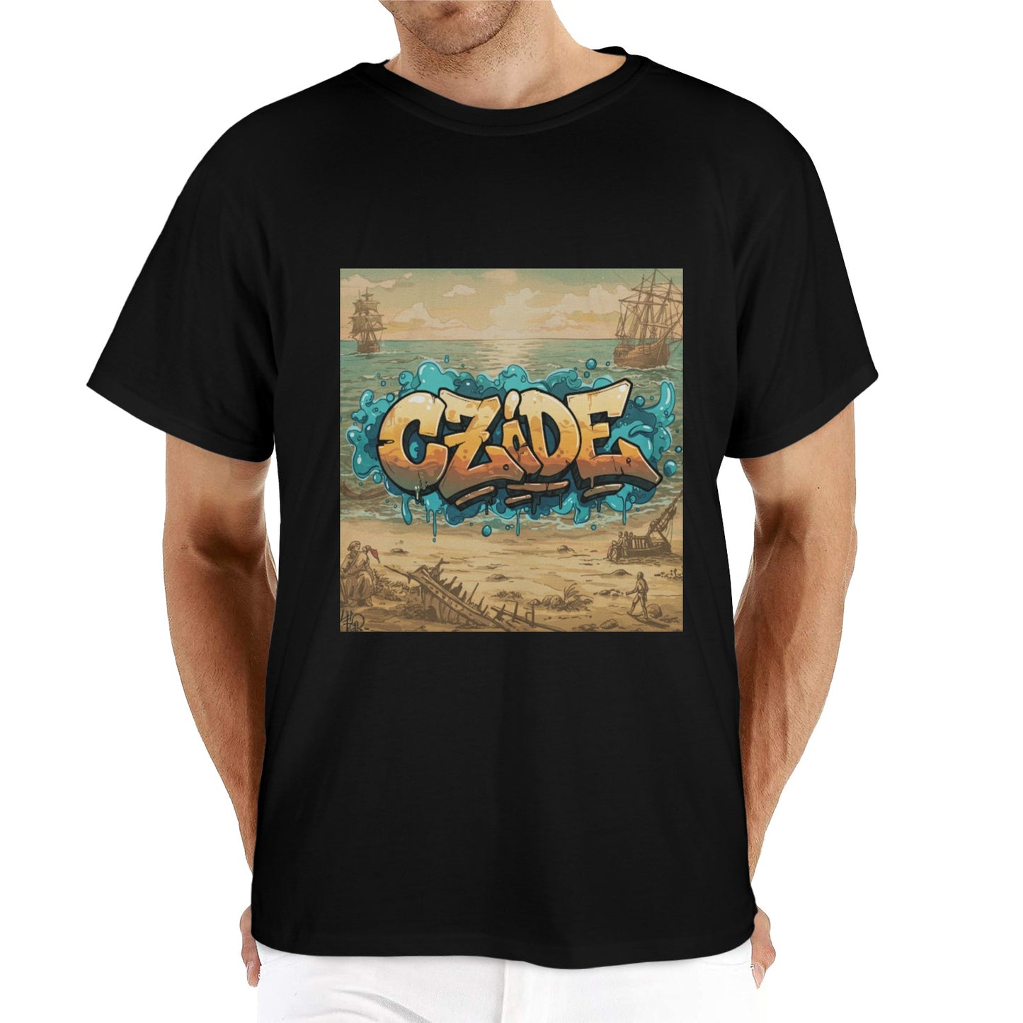 CZDE Shipwreck Graphic Tee – Vintage Vibes & Urban Identity for Bold Explorers
