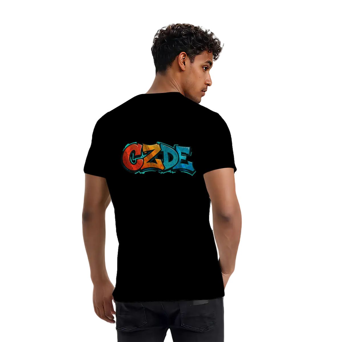 “CZDE Earth Graffiti T-Shirt | Streetwear with Global Vibes”