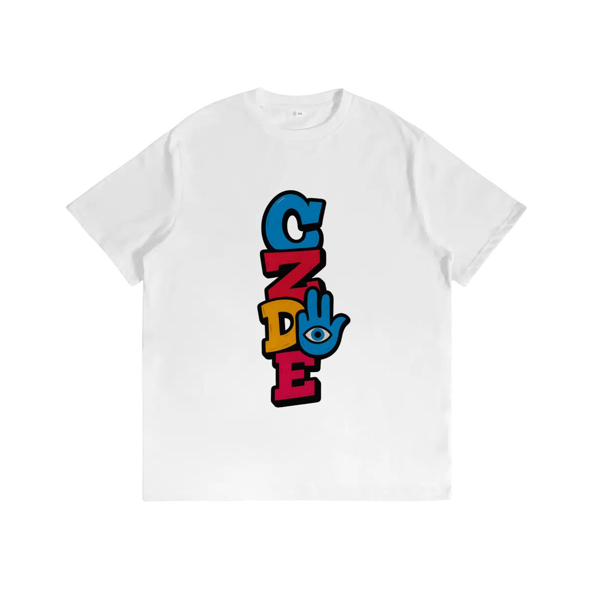 CZDE Vertical Logo T-Shirt - Clean Streetwear Brand Statement | Official Merch