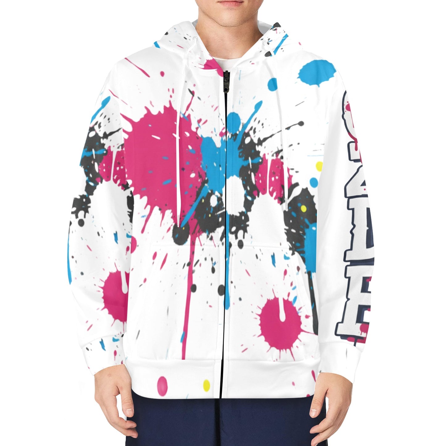 CZDE Paint Splatter Hoodie - Creative Artistic Streetwear | Unisex Fleece