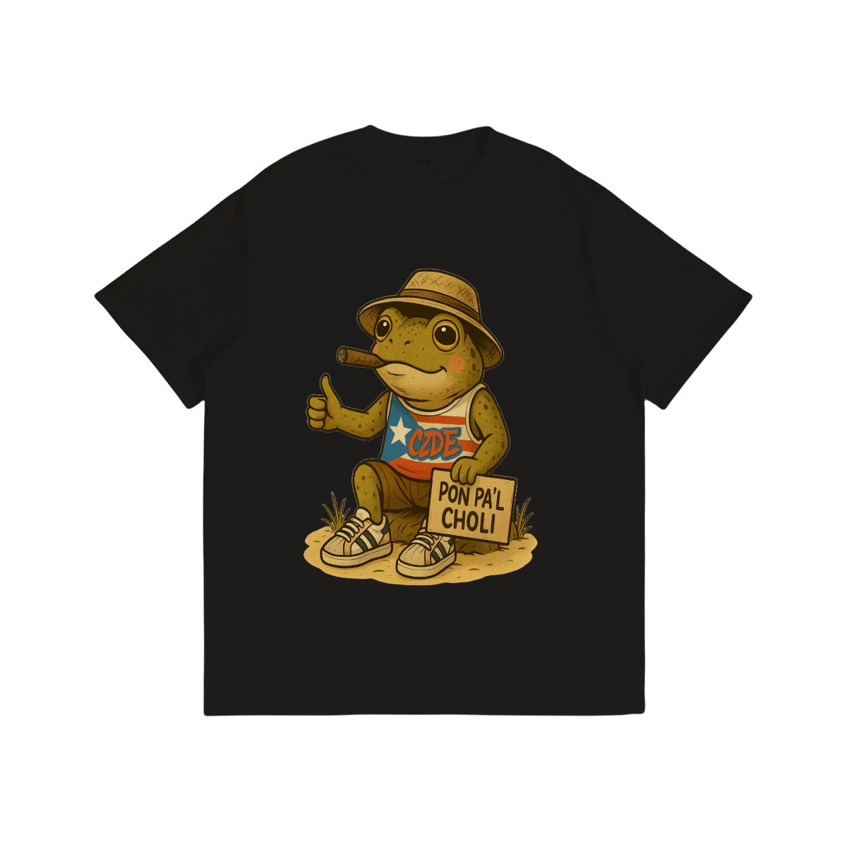 CZDE Coquí Street Graphic T-Shirt — Puerto Rican Urban Vibes