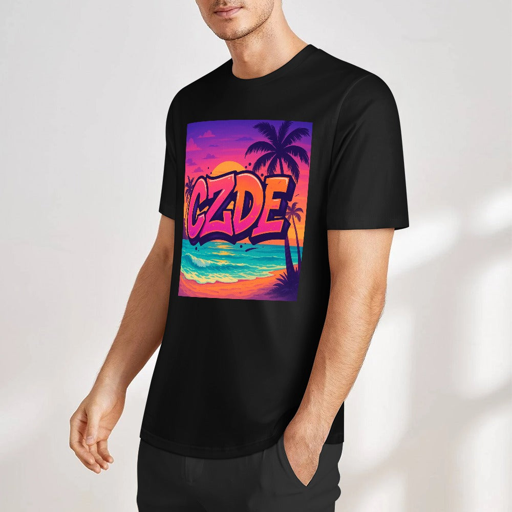 CZDE Sunset Street Tee – Urban Heat Meets Island Vibes