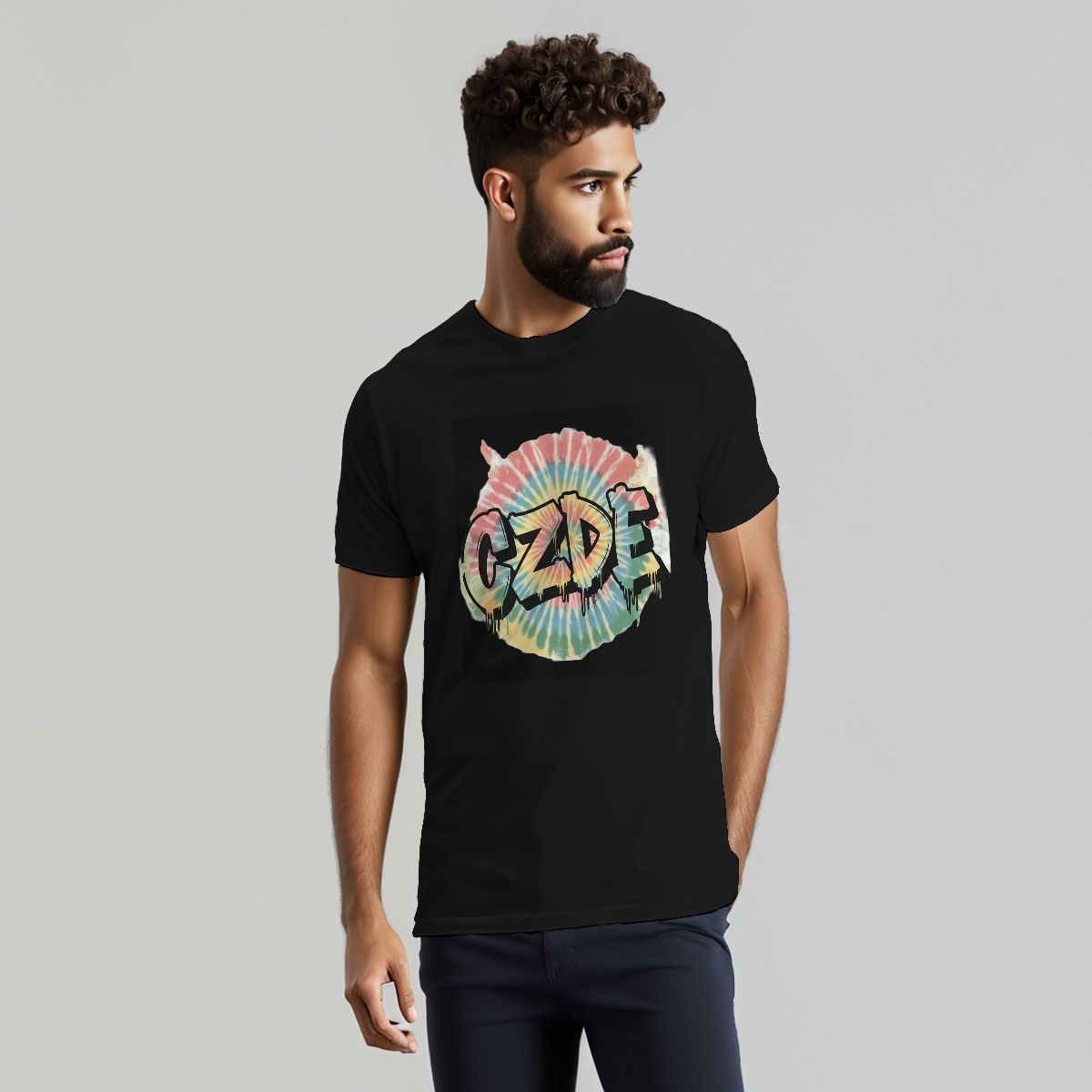 CZDE Tie-Dye Graffiti Tee – Unisex Street Style