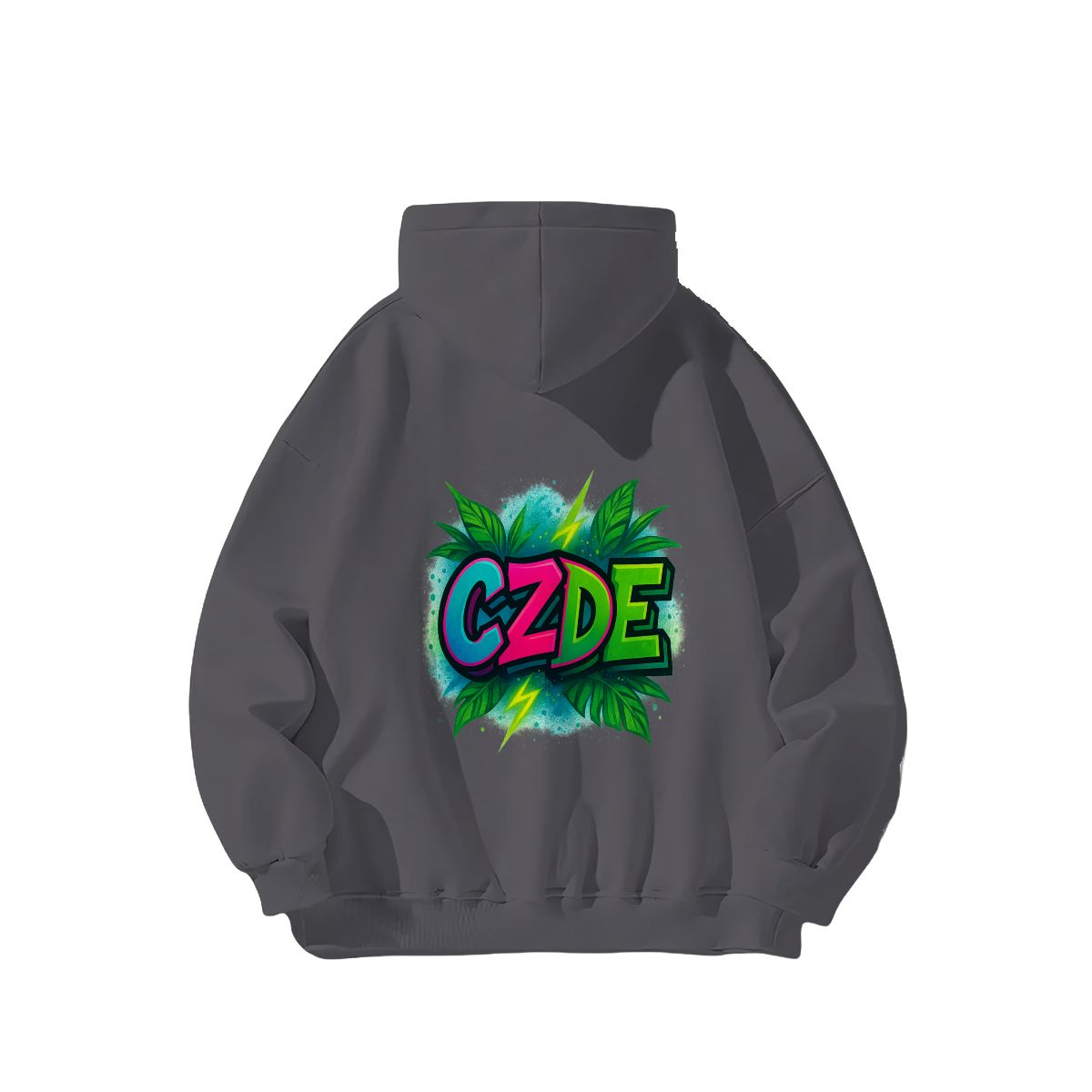 CZDE Tropical Graffiti Hoodie – Bold Urban Streetwear Vibes