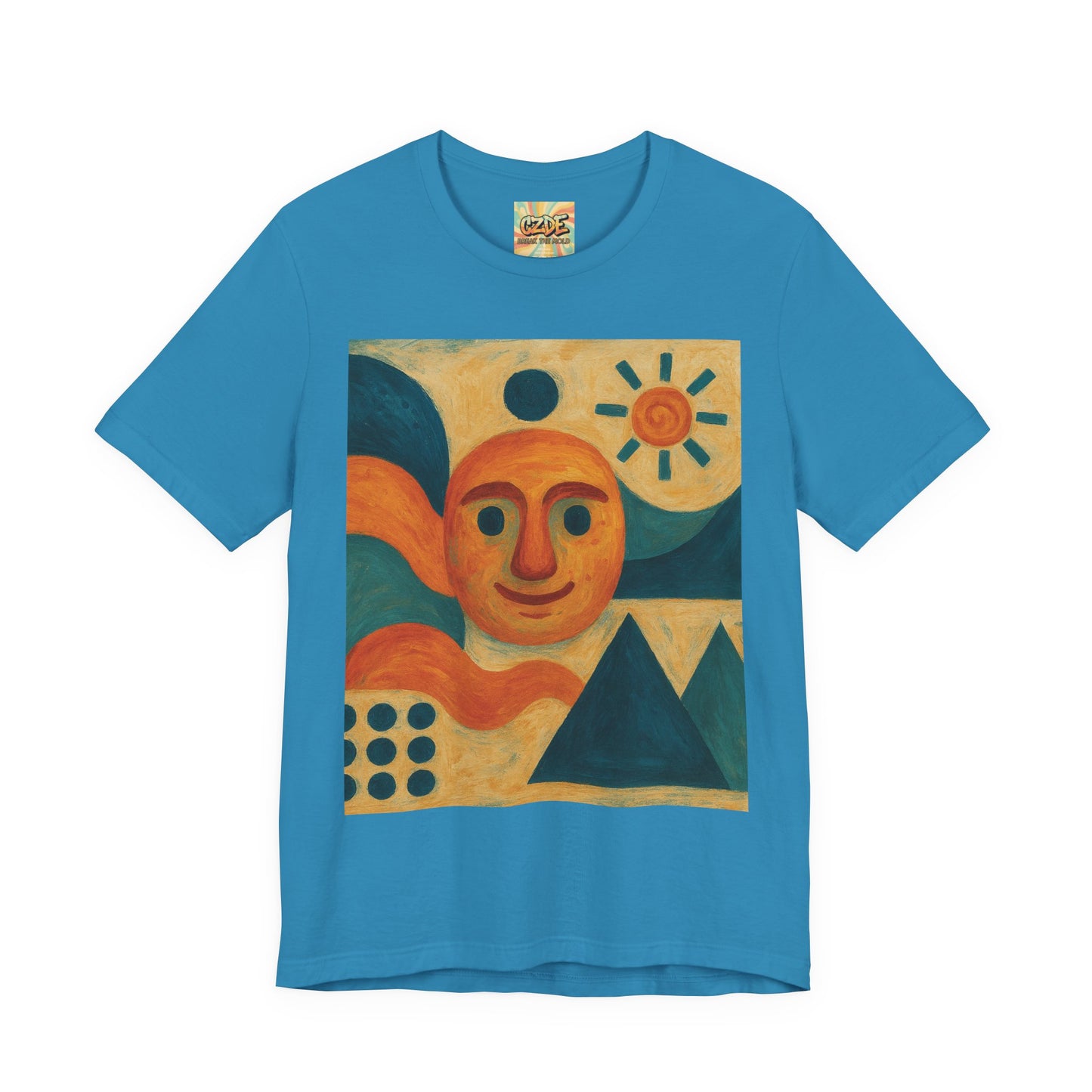 CZDE Abstract Art Graphic T-Shirt – Unisex Streetwear Tee