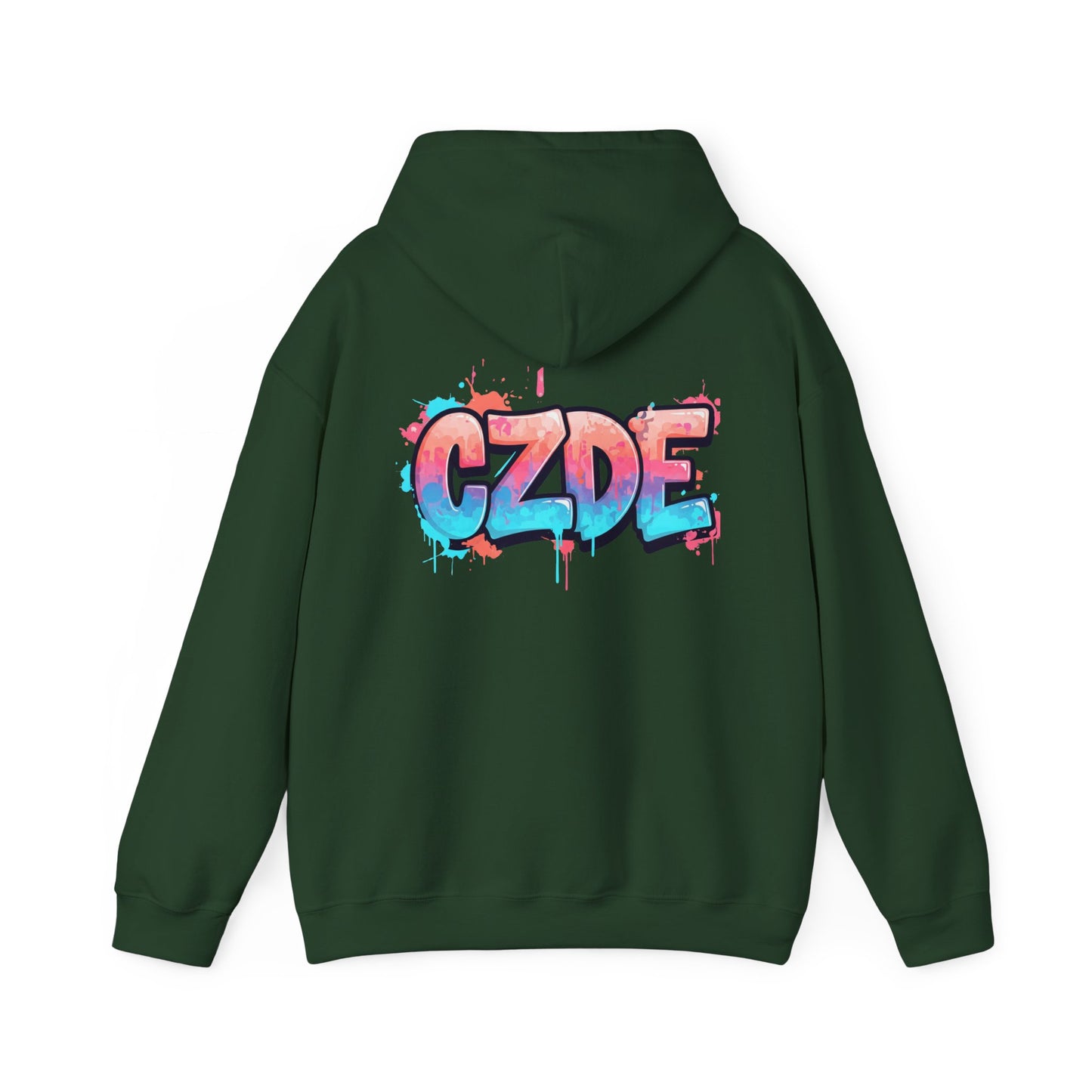CZDE White Hoodie – Graffiti Streetwear Style