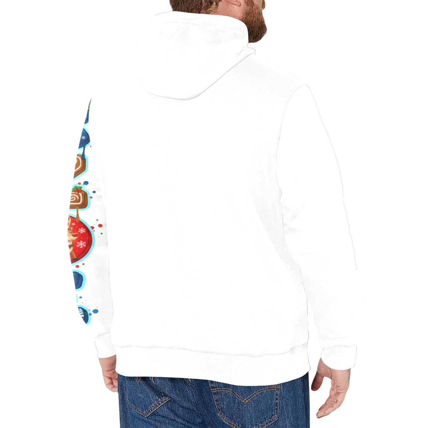 Christmas Merry & Bright Hoodie - Gingerbread & Reindeer Holiday Collection