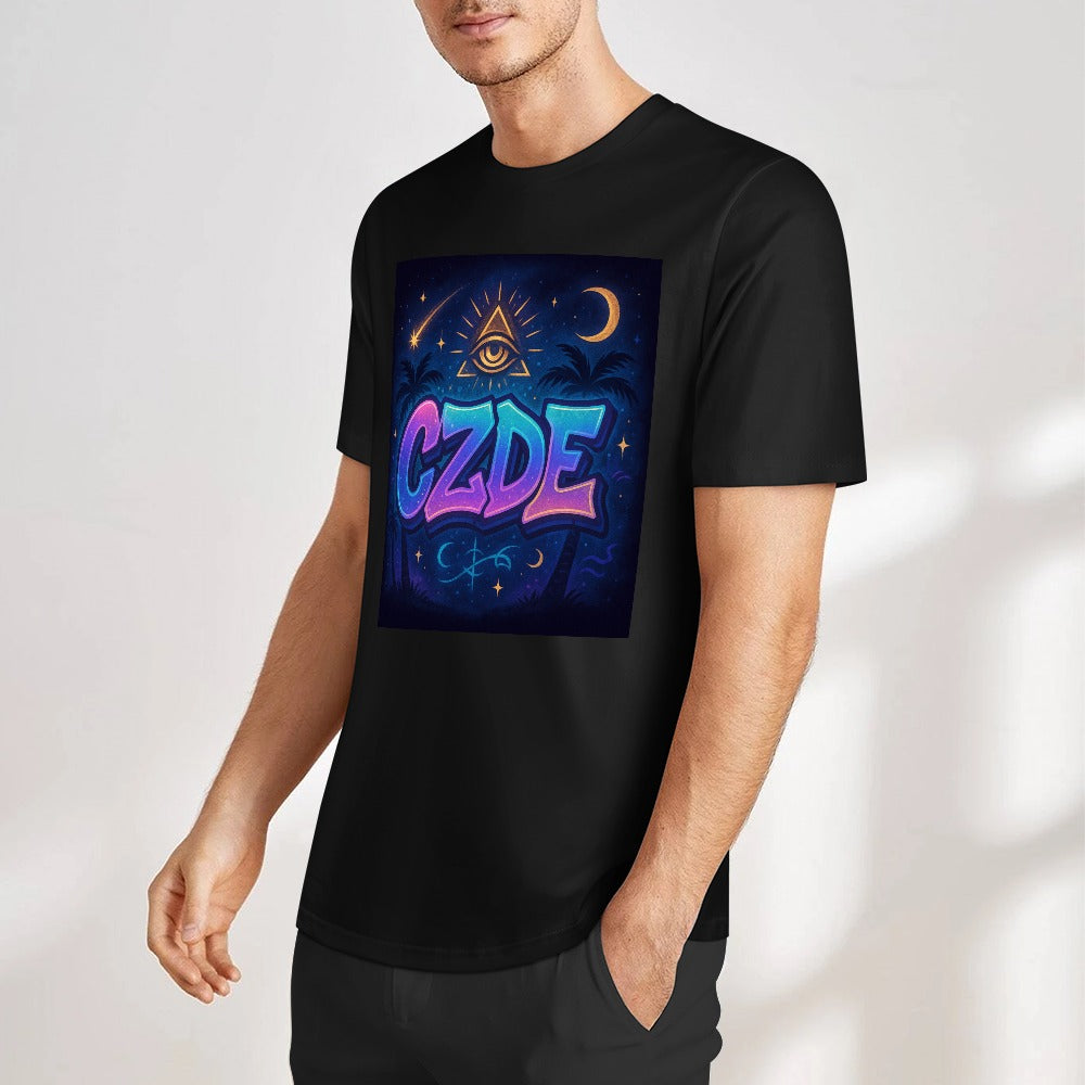 Mystic CZDE Graphic Tee – Urban Energy for Bold Souls Under the Stars