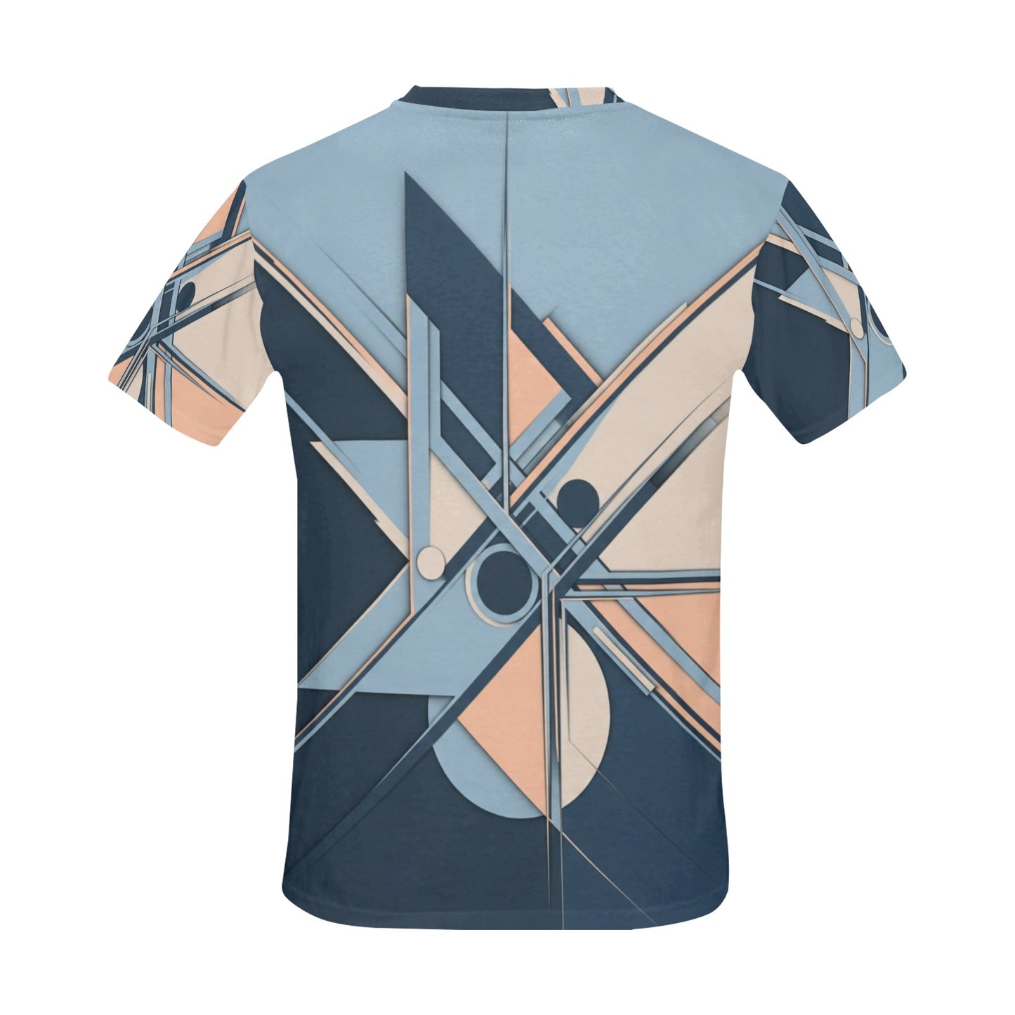 CZDE Abstract Geometric Graphic T-Shirt – Streetwear Art Tee for Men & Women