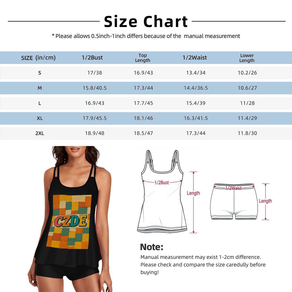 Retro Color Block Tankini Set – Feel Bold, Free & Beautiful at the Beach