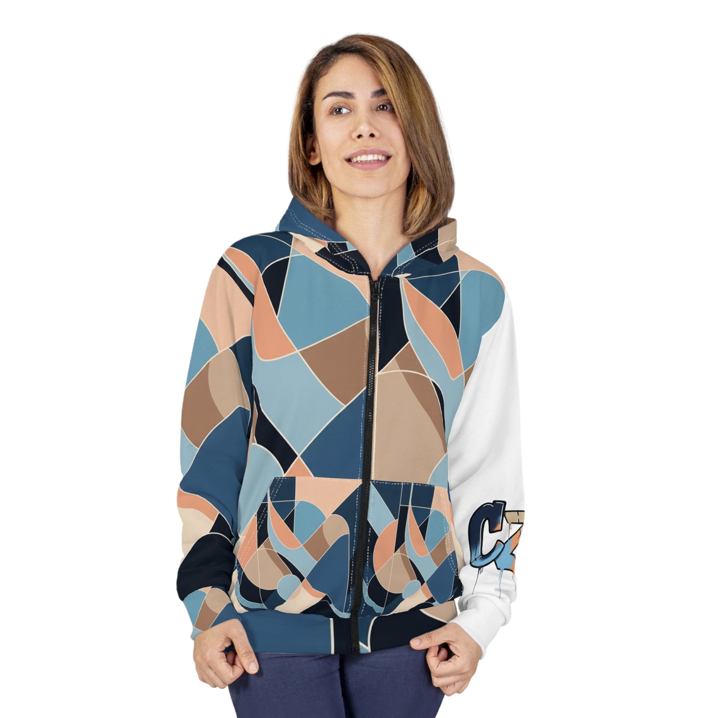 CZDE Geometric Pattern Hoodie – Unique Streetwear Style