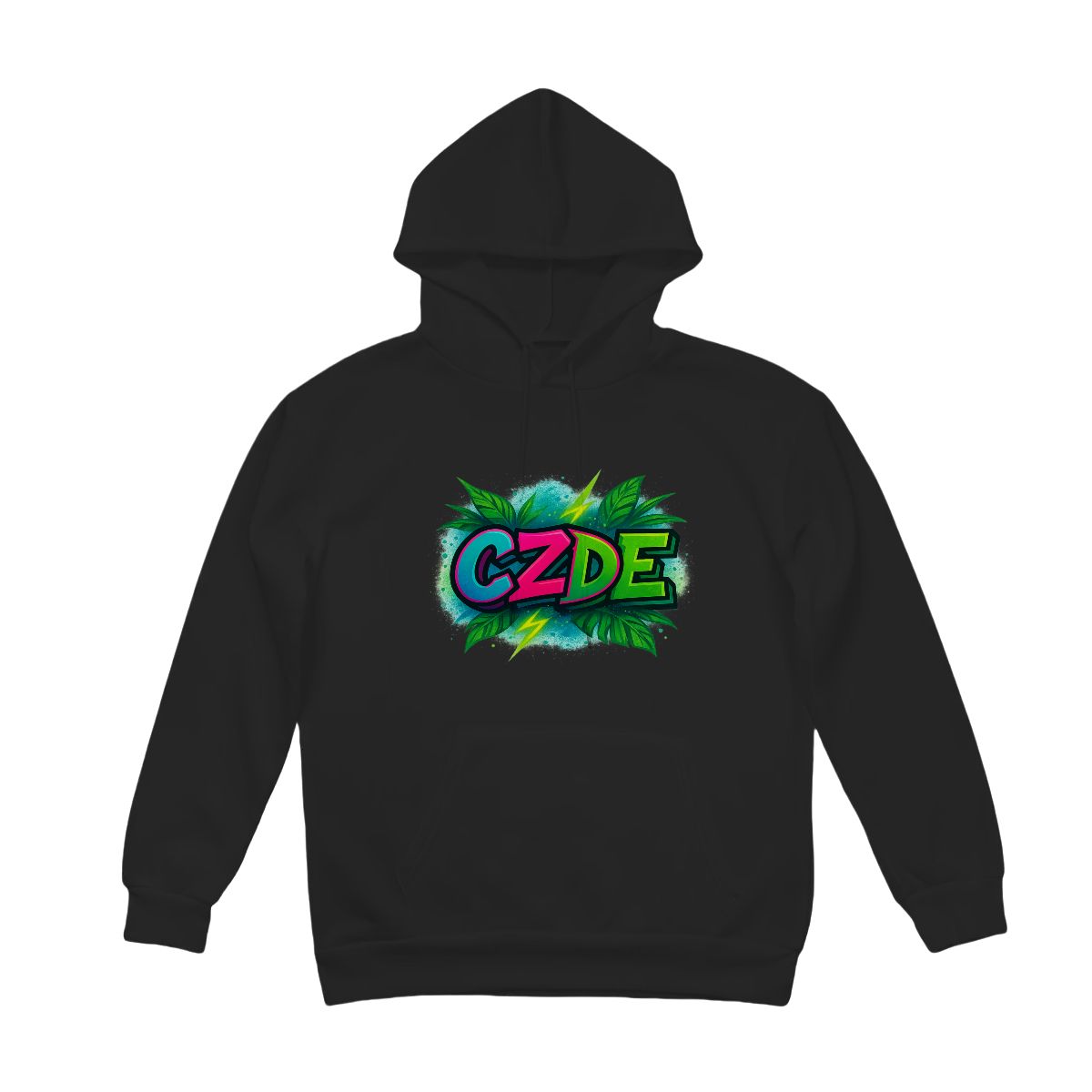 CZDE Tropical Graffiti Hoodie – Bold Urban Streetwear Vibes