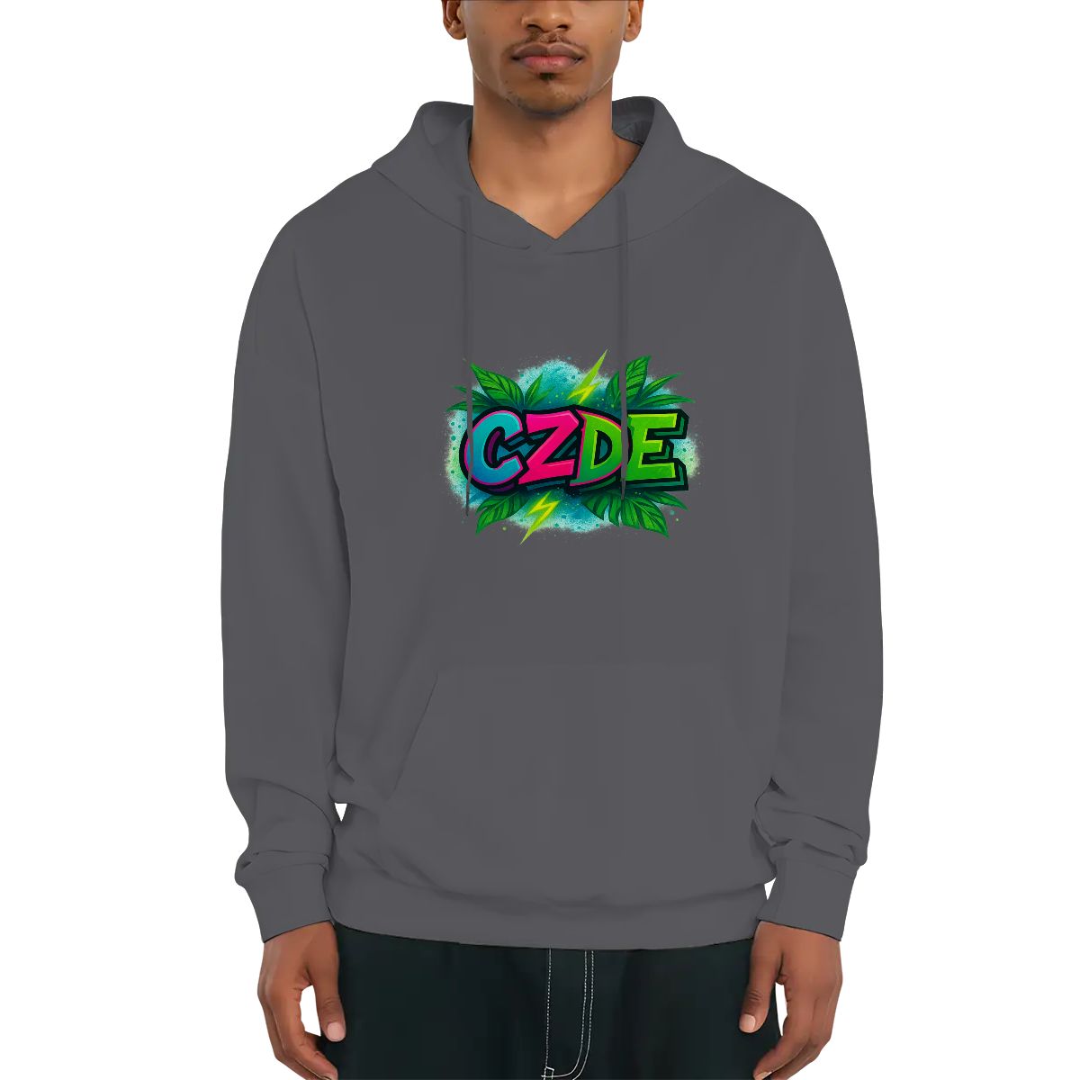 CZDE Tropical Graffiti Hoodie – Bold Urban Streetwear Vibes