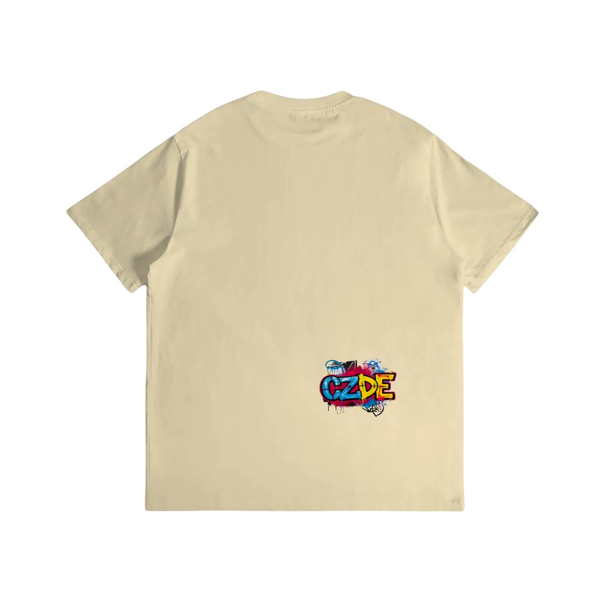 Unisex T-shirt Double Sided "CZDE Graffiti Burst Tee – Loud Color, Street Power"