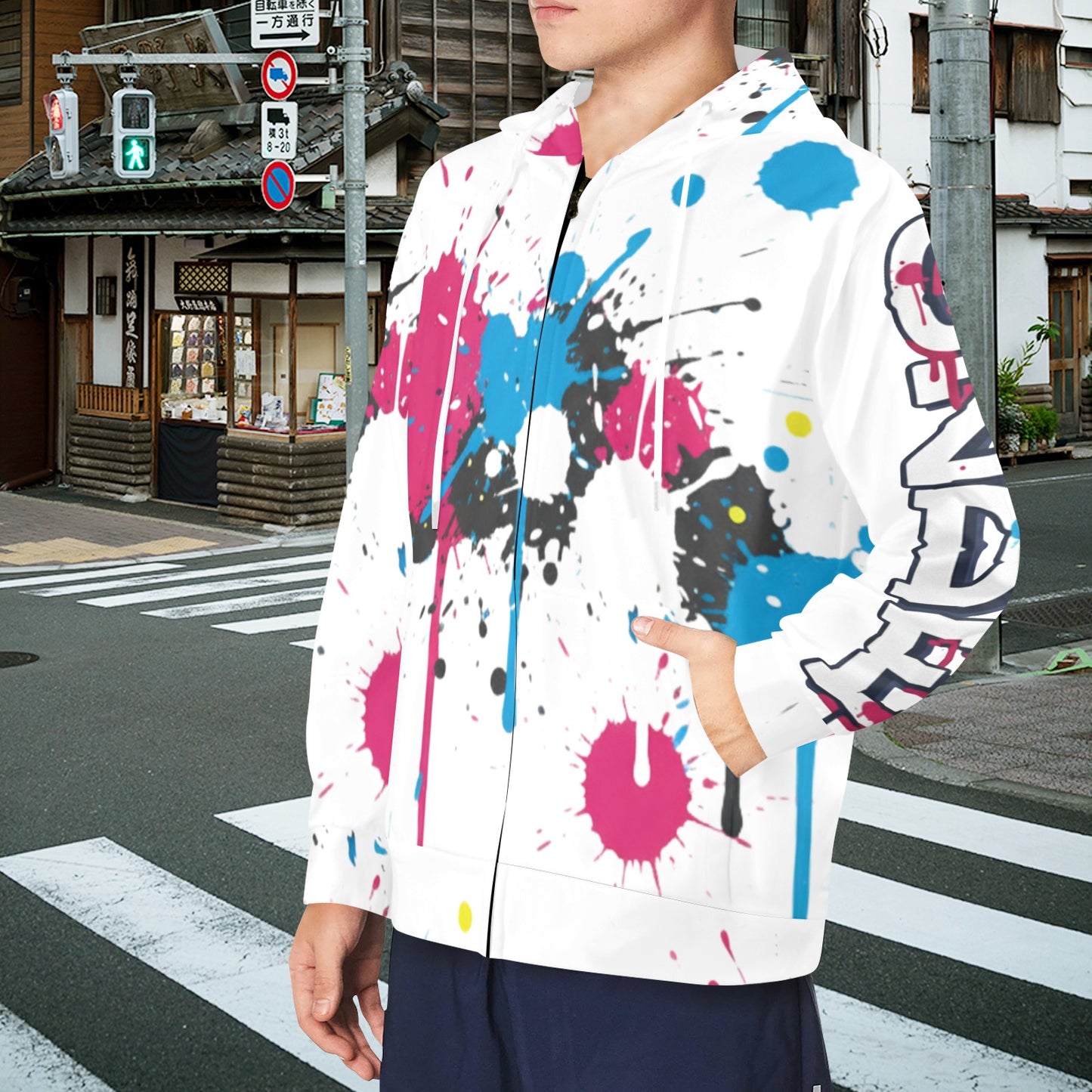 CZDE Paint Splatter Hoodie - Creative Artistic Streetwear | Unisex Fleece
