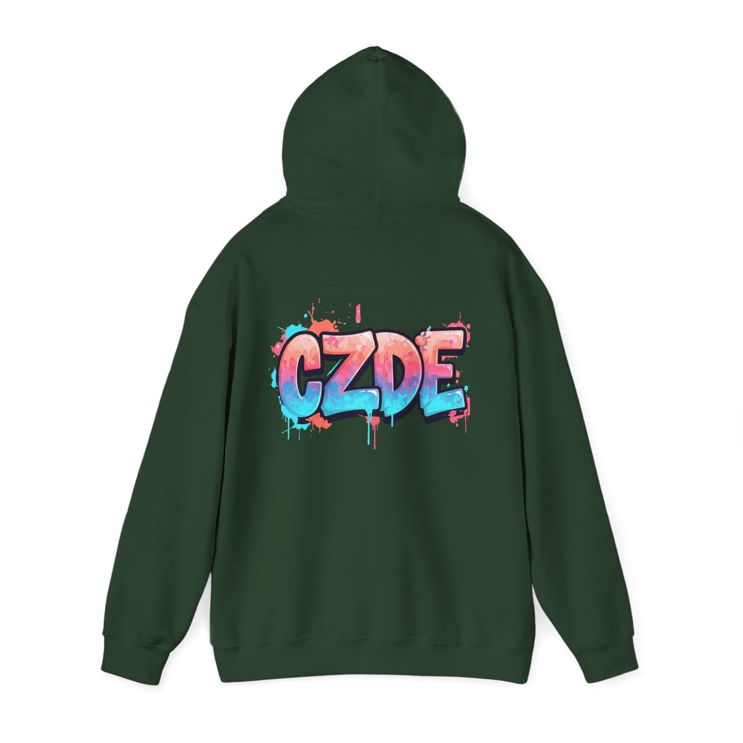 CZDE White Hoodie – Graffiti Streetwear Style