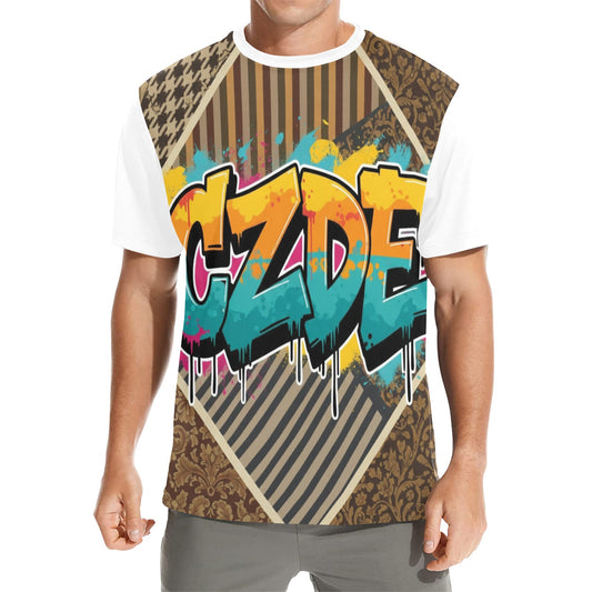 Graffiti Vibes CZDE Street Tee – Bold Urban Artwear with Vintage Edge