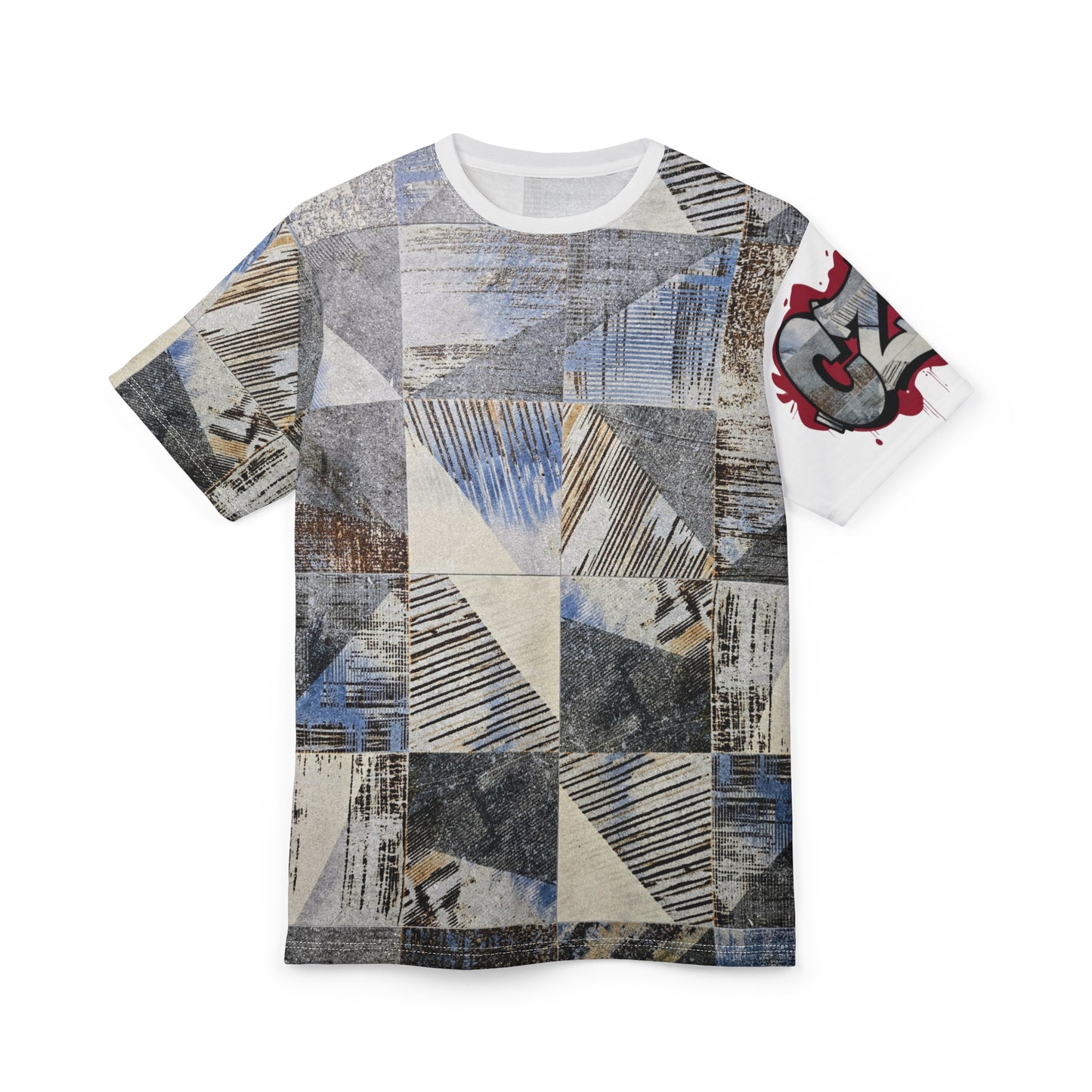 CZDE Patchwork Art Tee - Festive Unisex Shirt
