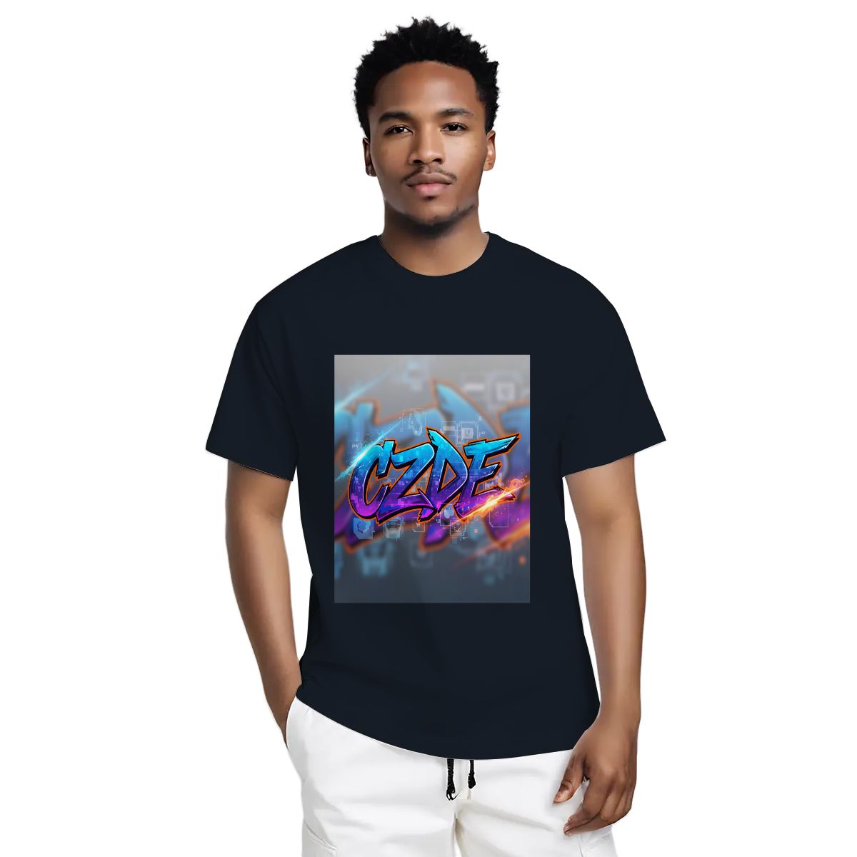 "CZDE Digital Blaze Tee – Urban Graffiti Meets Tech Vibes | Exclusive Street Drop"