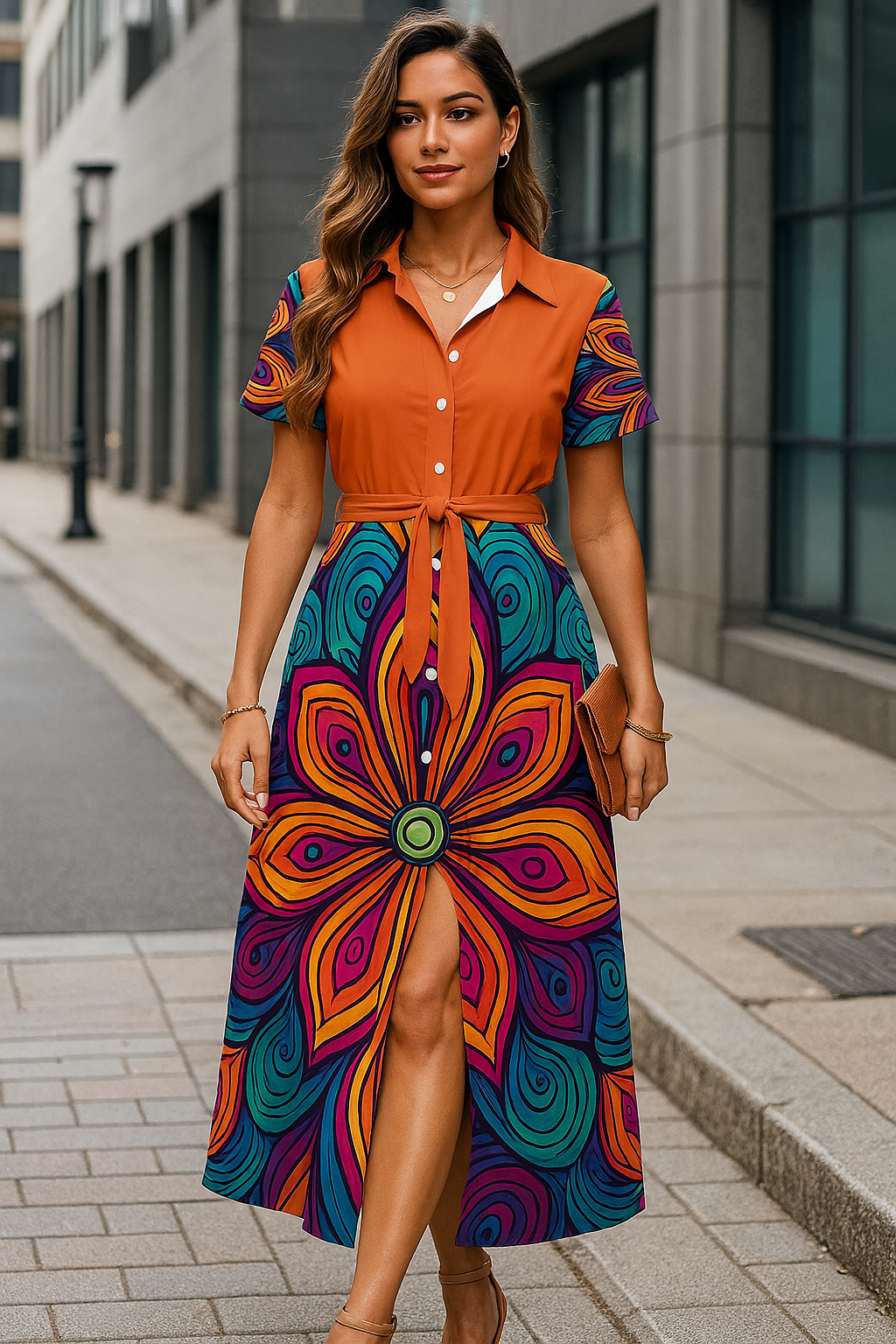 CZDE Colorful Floral Maxi Dress