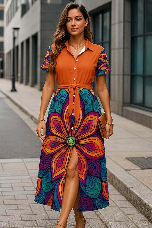 CZDE Colorful Floral Maxi Dress