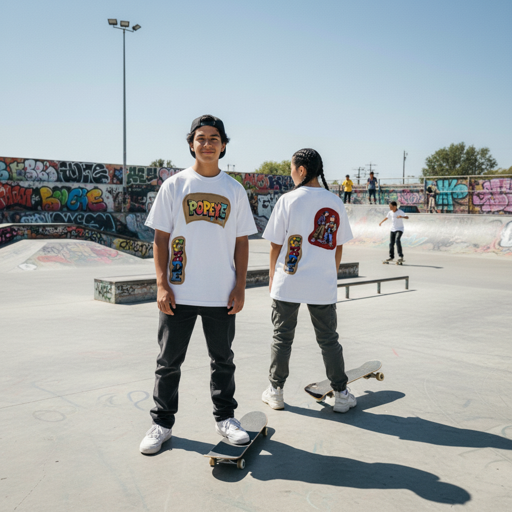 POPEYE Streetwear Patch T-Shirt – Urban Cartoon Edition by CZDE