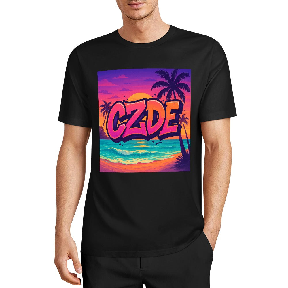CZDE Sunset Street Tee – Urban Heat Meets Island Vibes