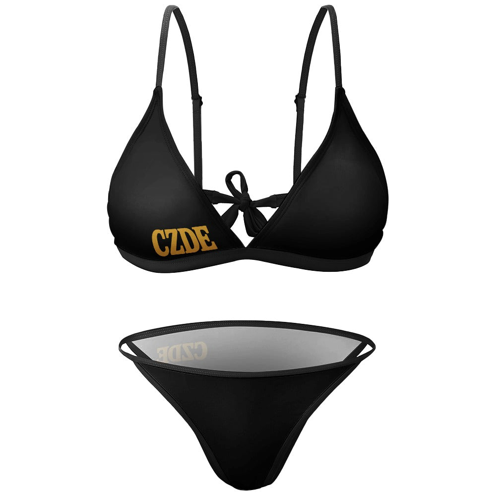 Minimalist Black Bikini Set – CZDE Summer Swimwear