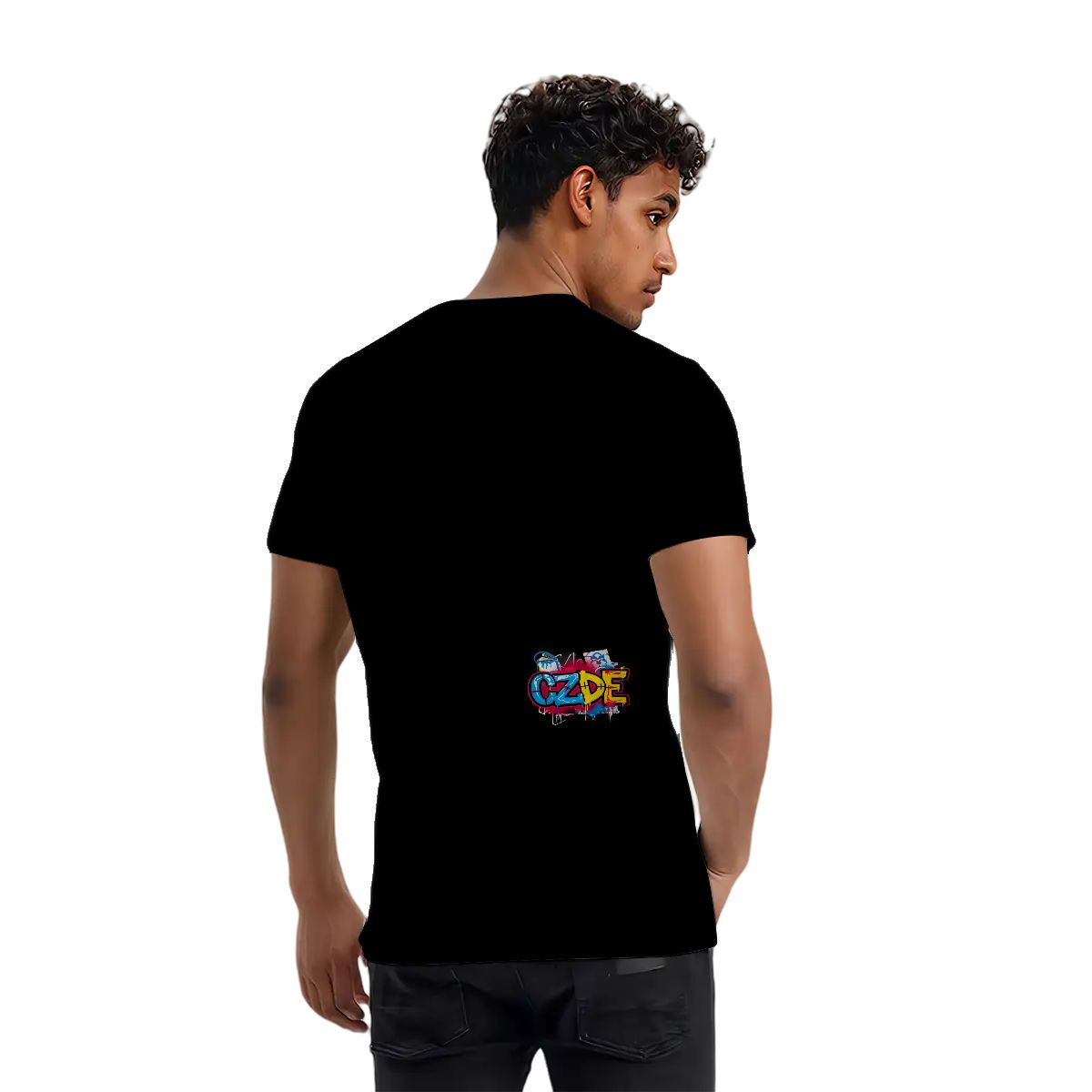 Unisex T-shirt Double Sided "CZDE Graffiti Burst Tee – Loud Color, Street Power"