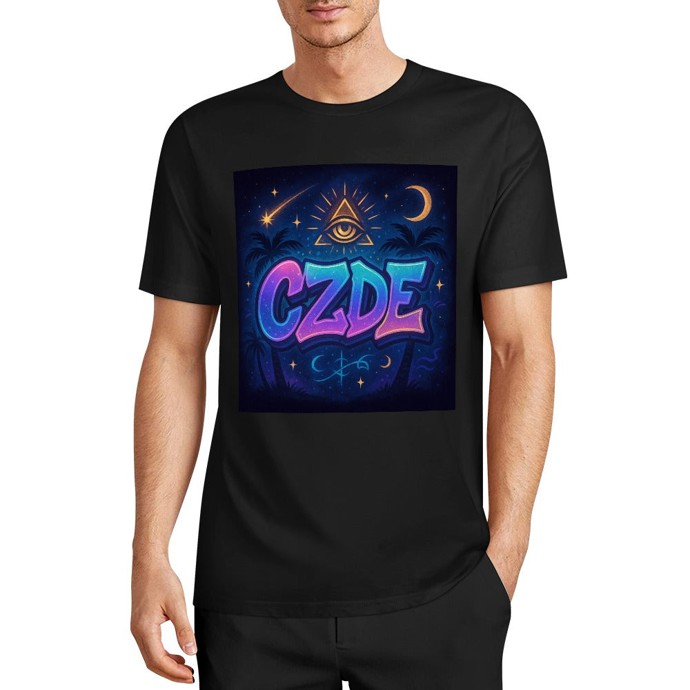 Mystic CZDE Graphic Tee – Urban Energy for Bold Souls Under the Stars