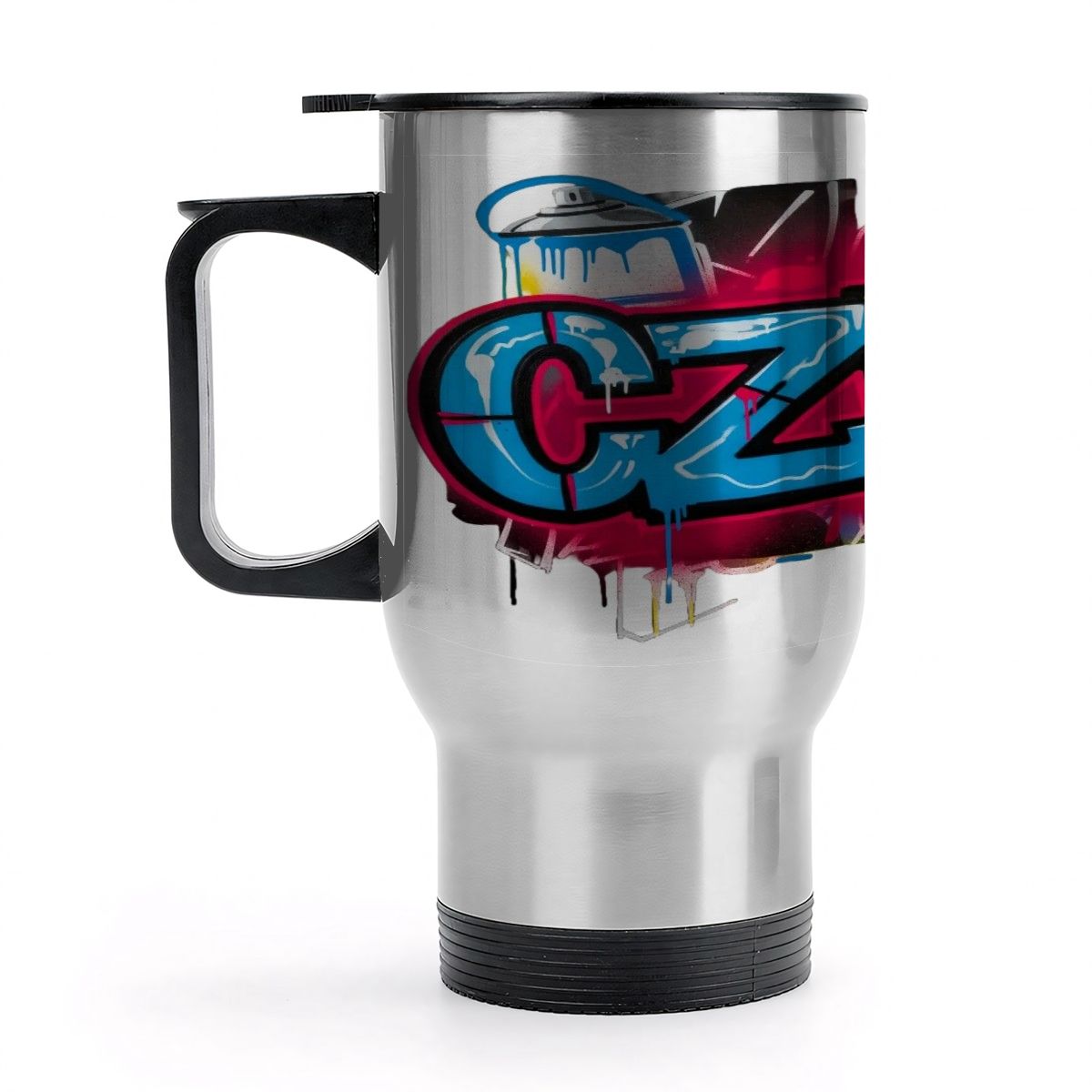 CZDE Graffiti Travel Mug – Double-Layer Car Cup