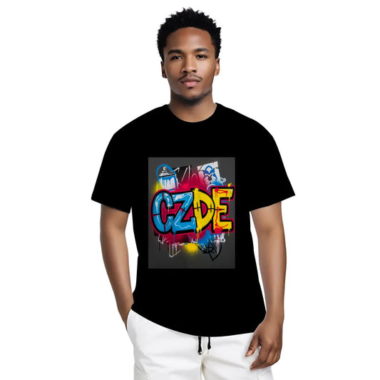 Unisex T-shirt Double Sided "CZDE Graffiti Burst Tee – Loud Color, Street Power"