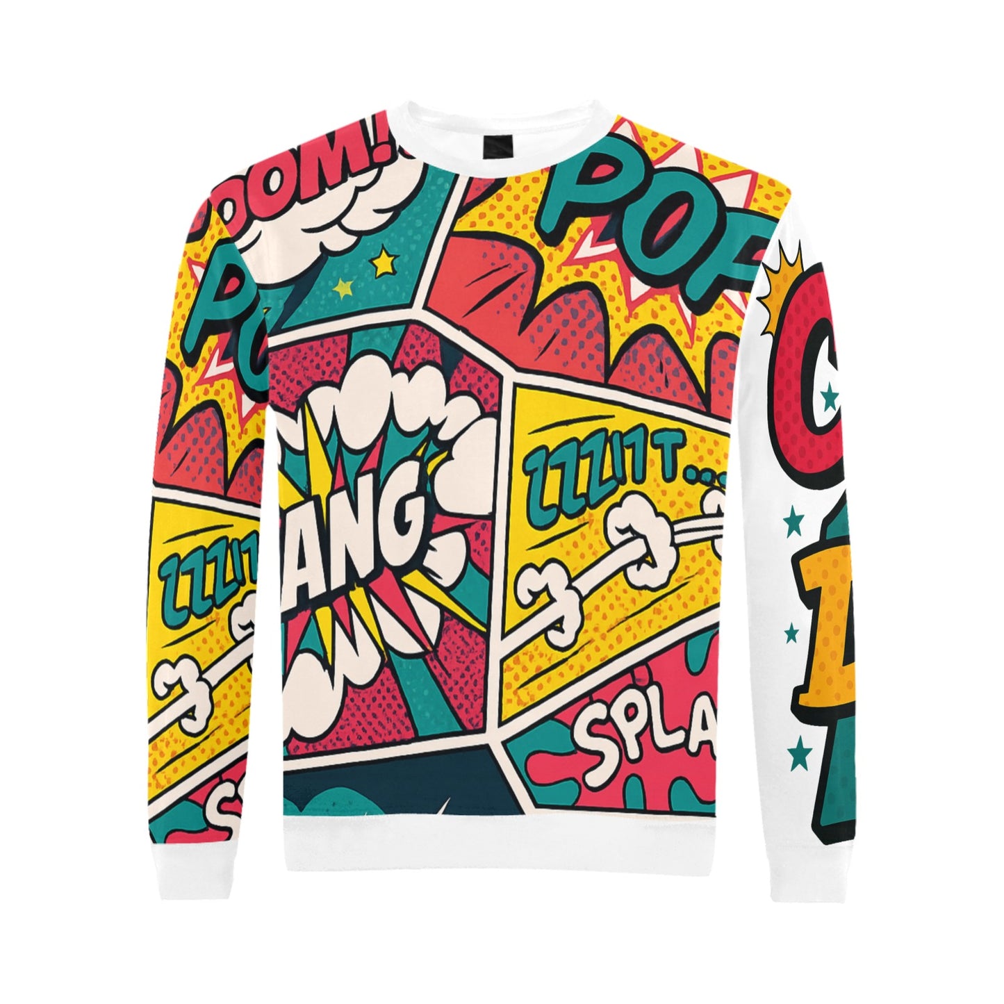 Comic Pop Art Sweatshirt - Retro Graphic Crew Neck | CZDE Store
