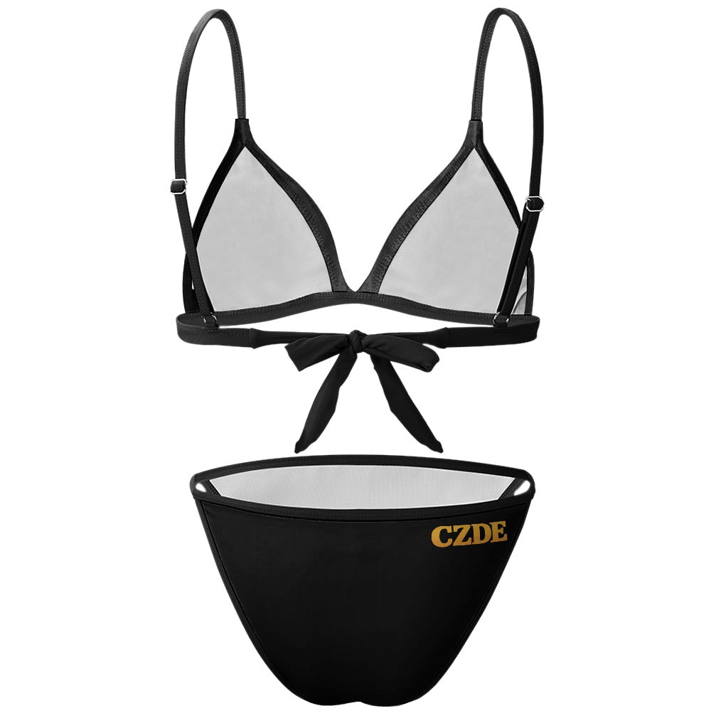 Minimalist Black Bikini Set – CZDE Summer Swimwear