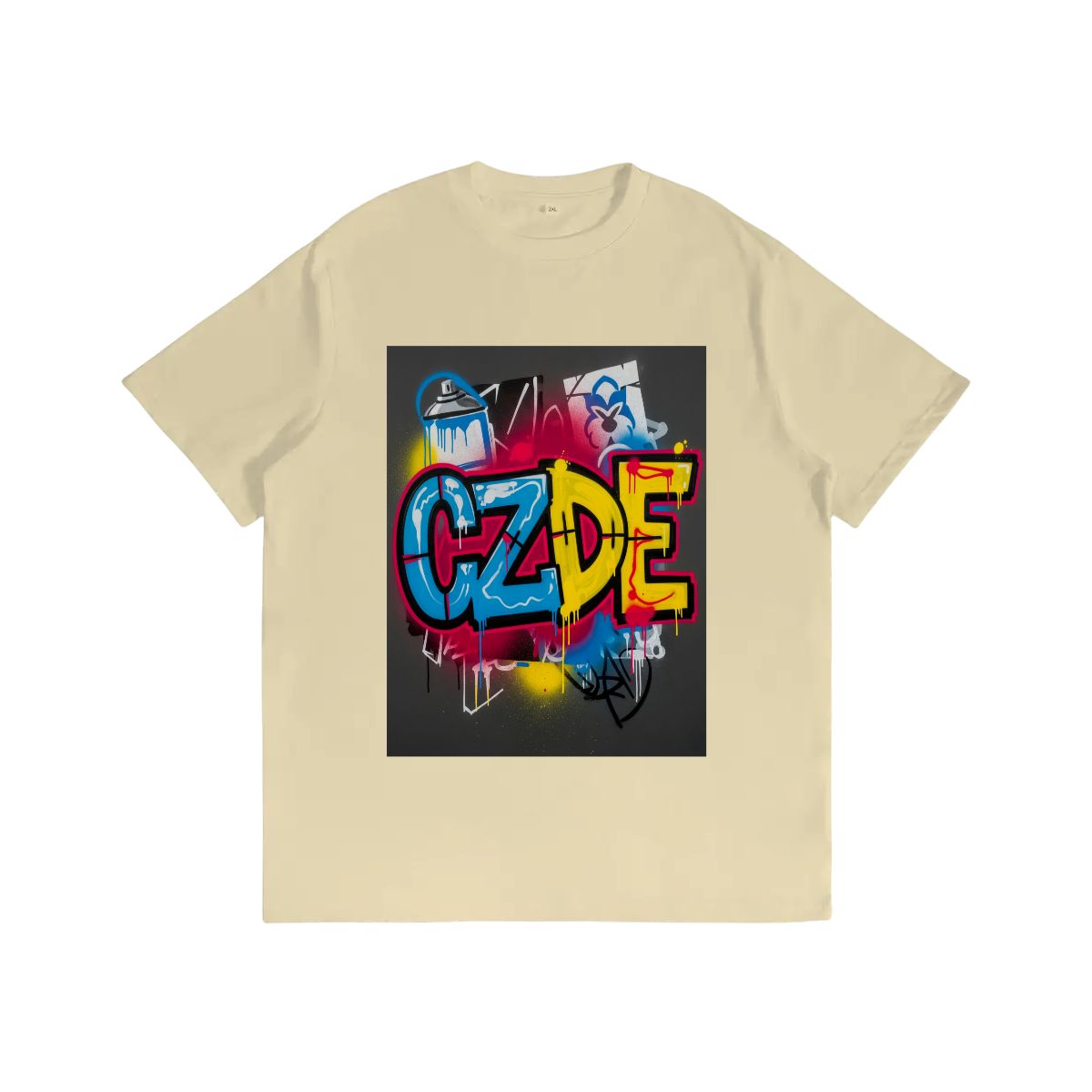 Unisex T-shirt Double Sided "CZDE Graffiti Burst Tee – Loud Color, Street Power"