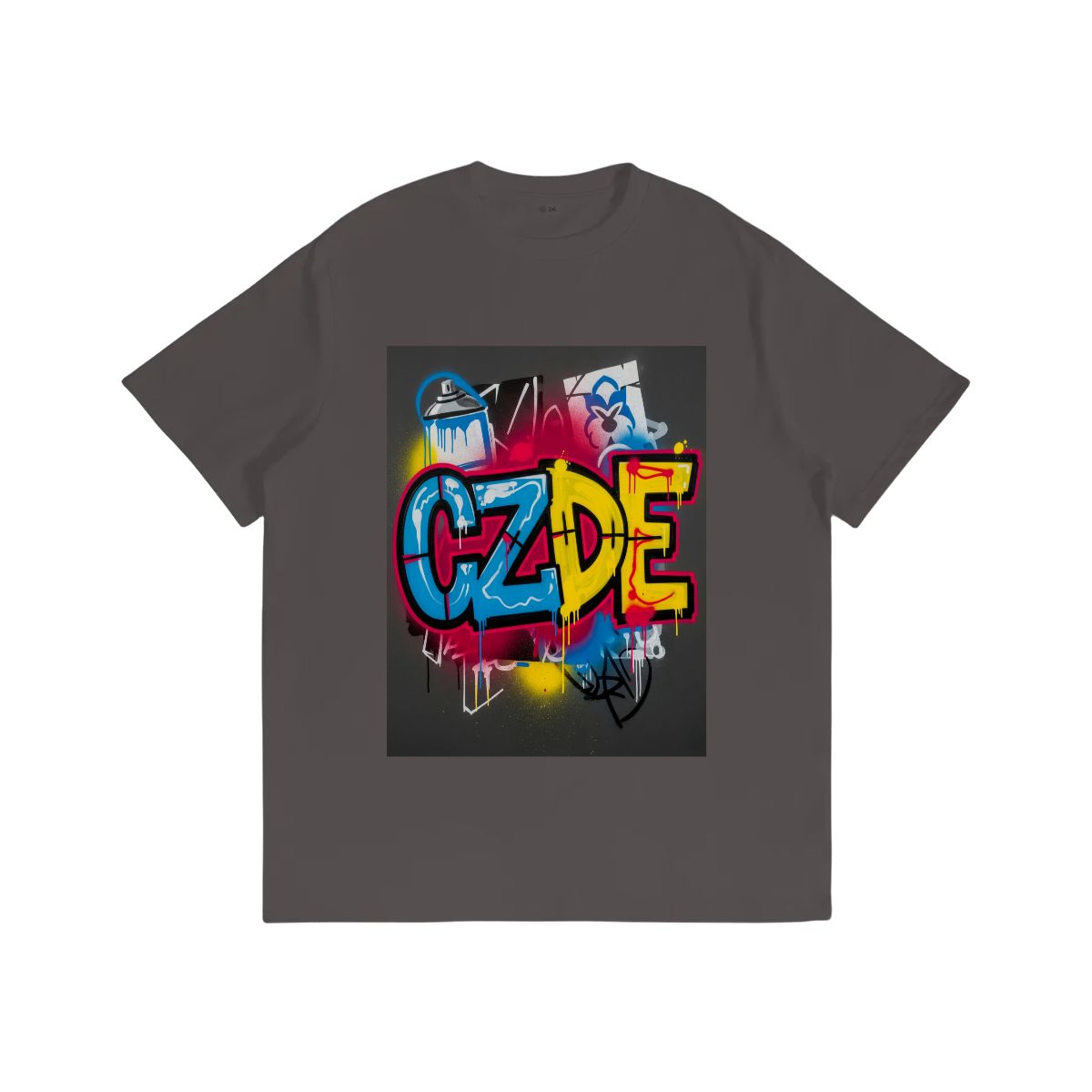 Unisex T-shirt Double Sided "CZDE Graffiti Burst Tee – Loud Color, Street Power"