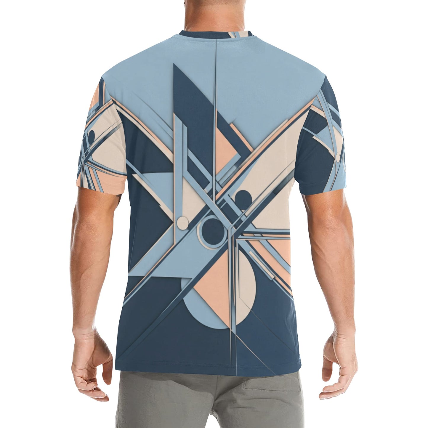 CZDE Abstract Geometric Graphic T-Shirt – Streetwear Art Tee for Men & Women