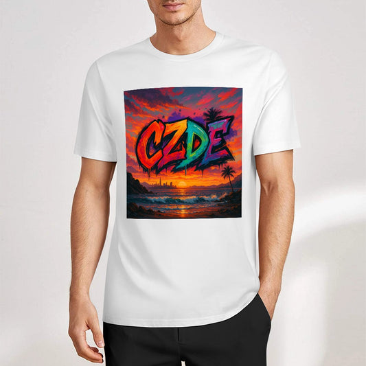 CZDE Dreamscape Tee – Vibrant Sunset Graffiti Shirt | Feel the Heat, Live the Color, Own the Street
